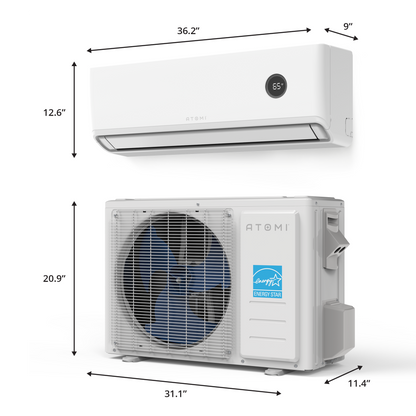 12K BTU Tempestas Inverter Ductless Mini-Split Air Conditioner and Heat Pump