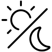 Icon showing dimmable lighting functionality, used to adjust brightness levels through the app.